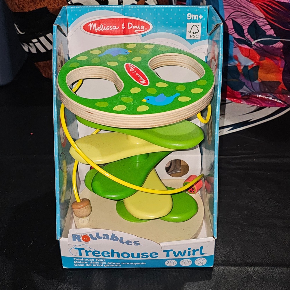 Melissa & Doug Rollables Treehouse Twirl Wooden Sensory Toy 9m+ FSC Wood 30125‎